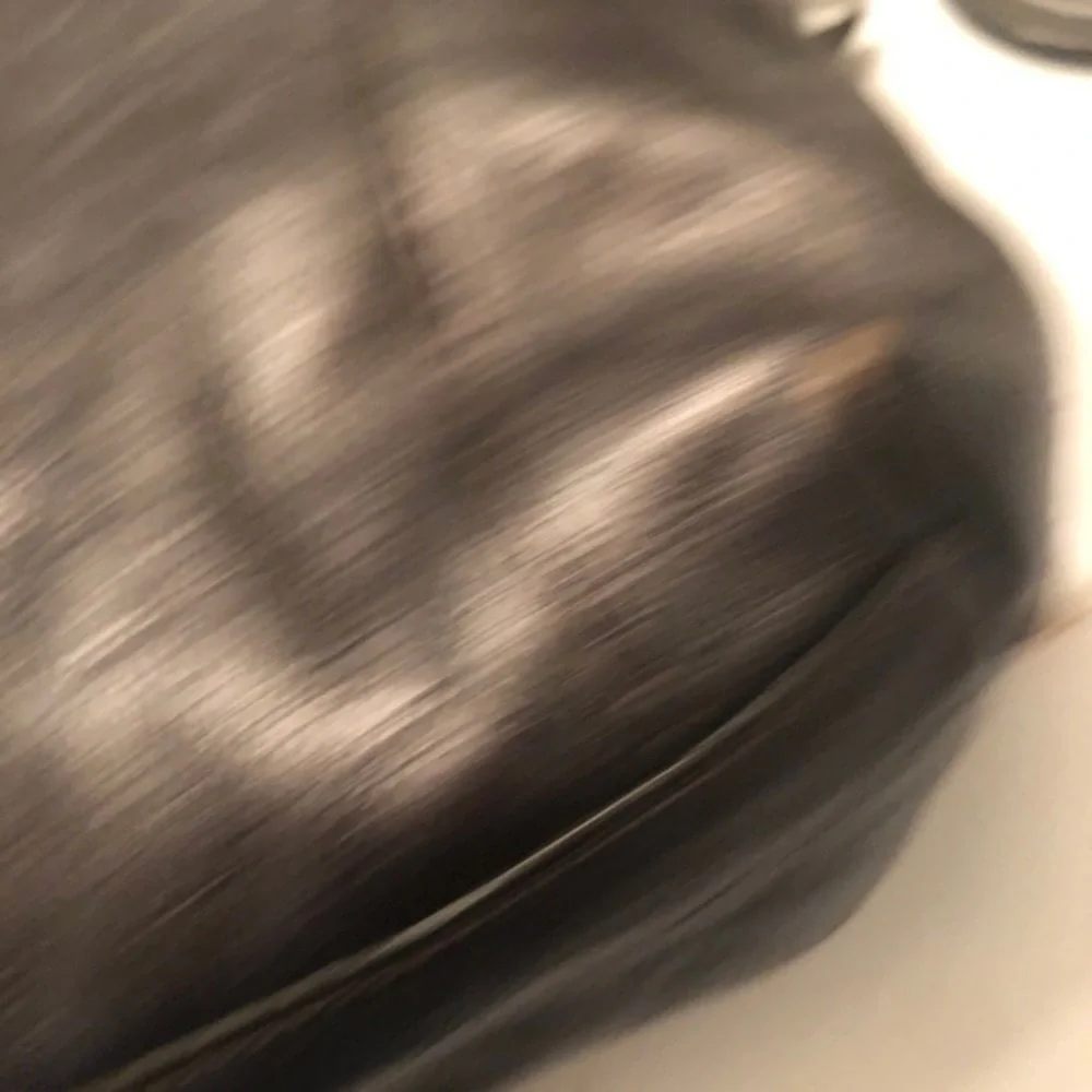 Fossil dark silver messenger bag